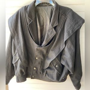 Monte Visa 80’s Wool Thriller Layered Coat Retro